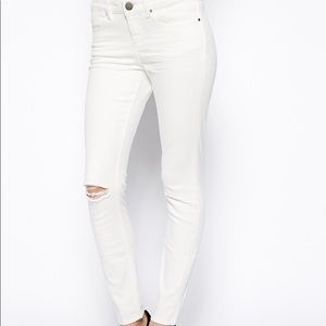 ASOS white skinny jeans.